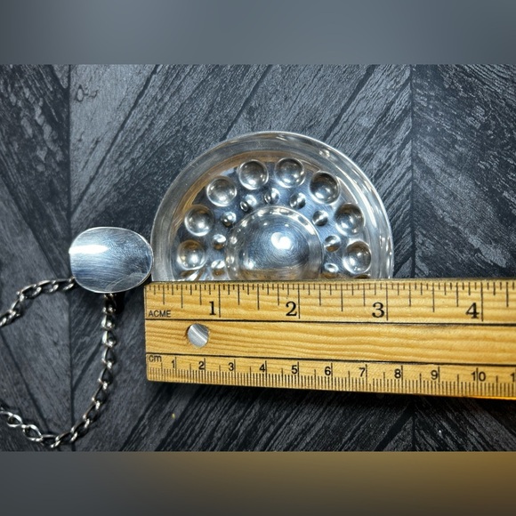 Silver Plated Tastevin Cellarmans Wine Tasting Cup W/ Attached Chain - Picture 6 of 10